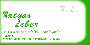 matyas leber business card